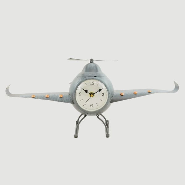 Wall Mounted or Freestanding Aeroplan Desk Clock Wall Clock